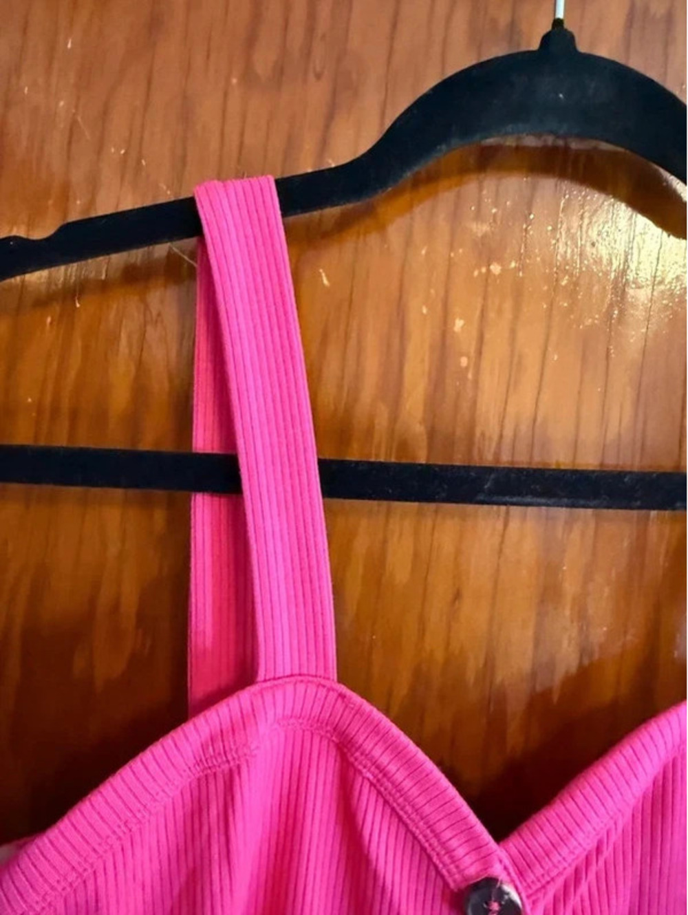 Hot Pink Ribbed Bodycon Dress - Medium - Picture 4 of 15